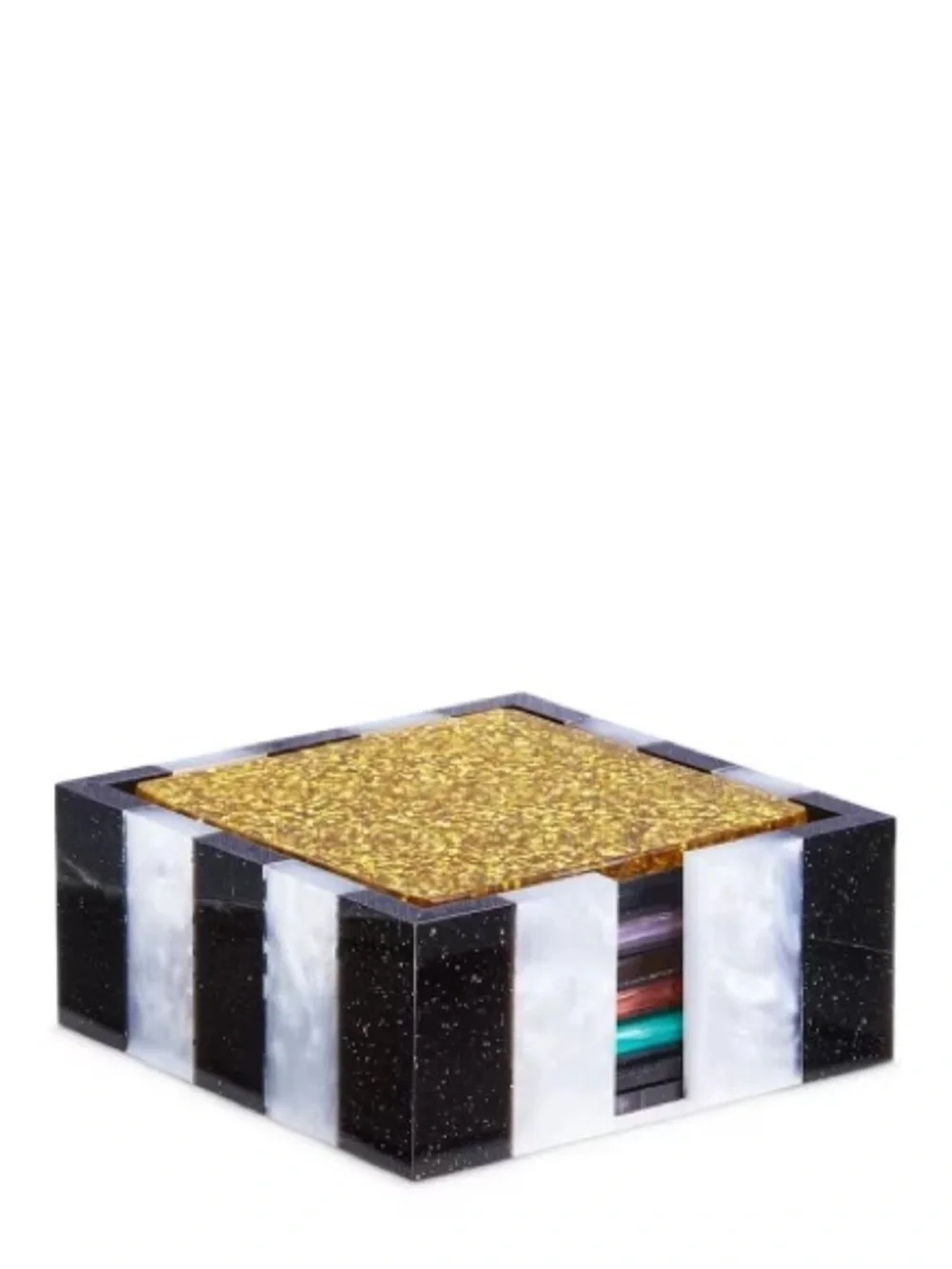 Kurt Geiger London Acrylic Rainbow Coaster Set